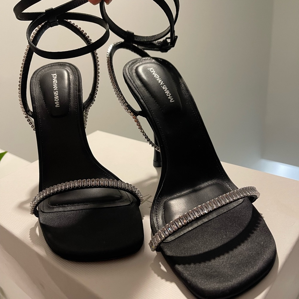 Jonathan Simkhai Luxon Crystal Harness Sandal (38/W7.5)